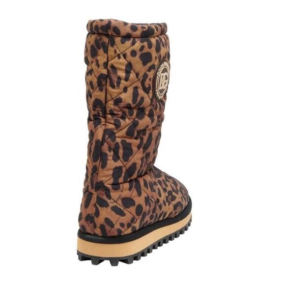 $995 DOLCE & GABBANA City Quilted Leopard-Print Boots Size 44 main image 6